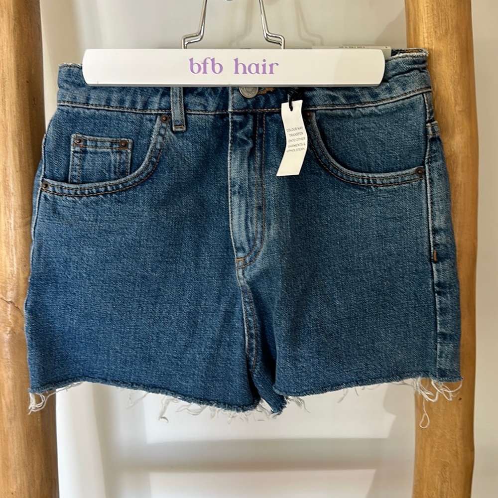 Topshop Mom Authentic High Waisted Denim Shorts